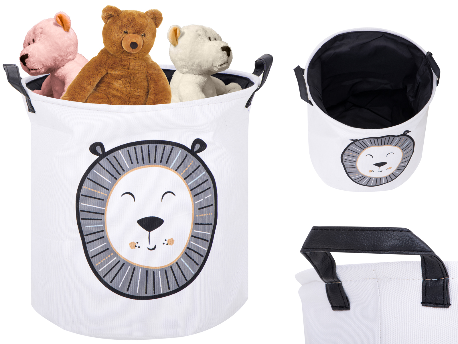 Toy-organizer-basket-35x35cm-lion-87381